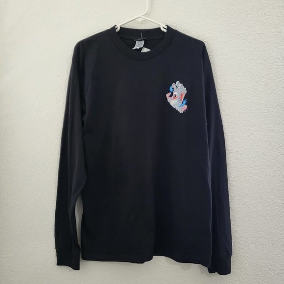 Men's Santa Cruz Strange Hands‎ Graphic Long Sleeves Black Shirt Sz Medium - Picture 7 of 8